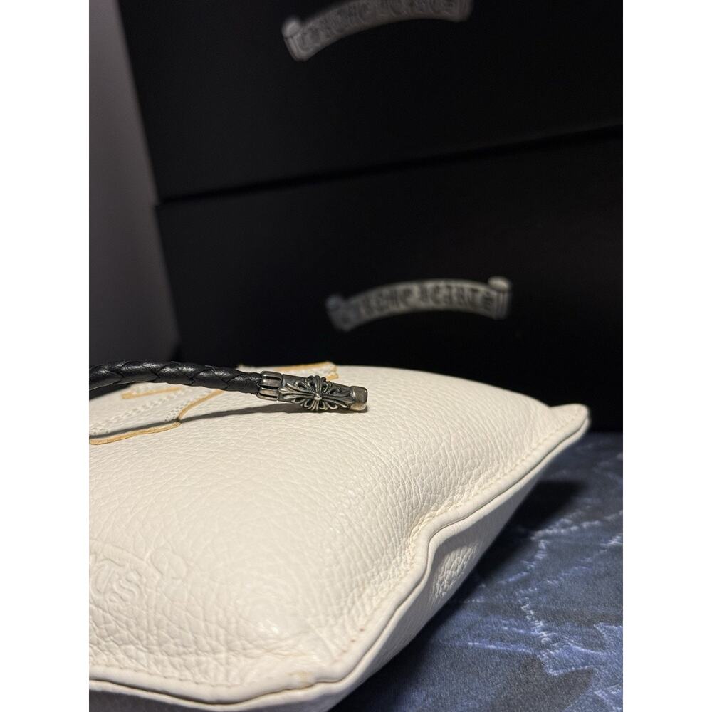 Chrome Hearts Sunglasses Quim SS BML 65-13 126 Silver Black Leather Cross Sun - Picture 4 of 9